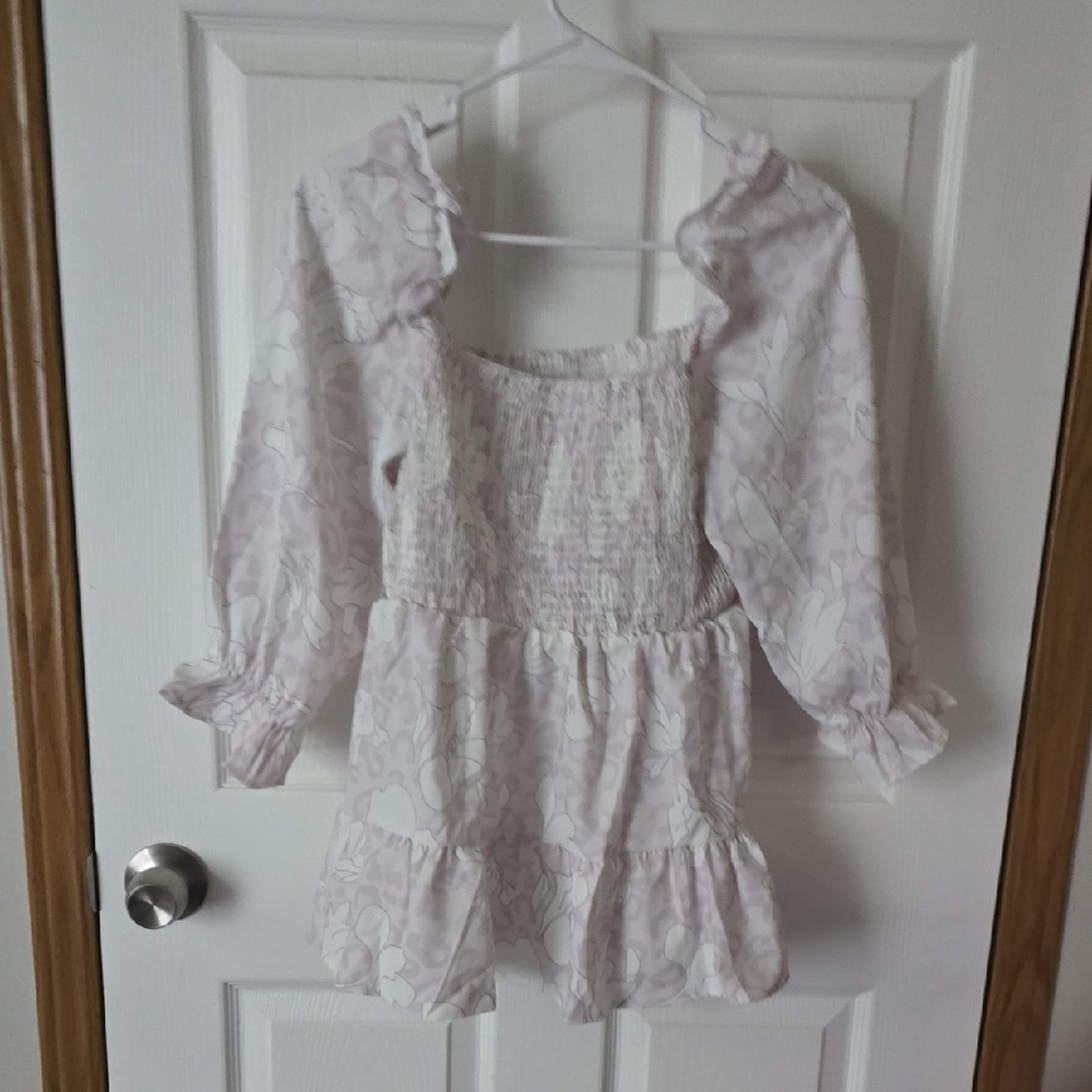Elegant Pink Floral Women's Blouse